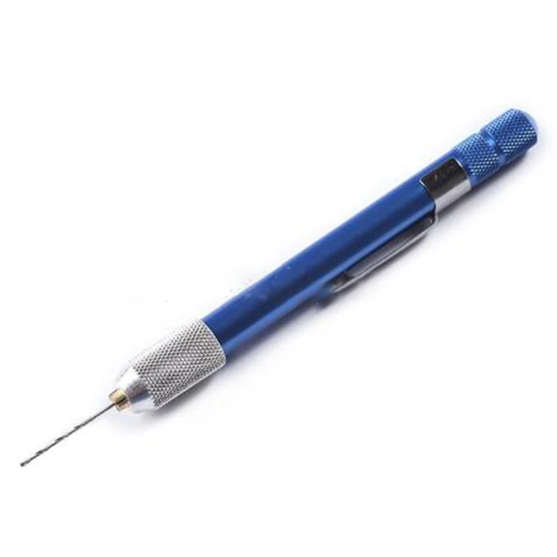 

41pcs Mini Metal SAE Micro-Drill Bits Set Index 61-80 And Blue Hand Drill Bits Tool Kit Plastic, Ceramic And Wood
