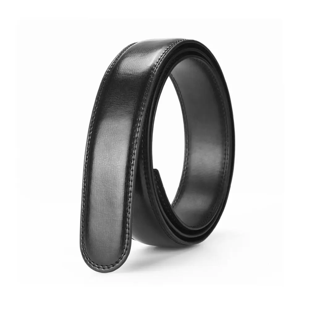 Ремень с гладкой пряжкой для джинсов стильный кожаный пояс повседневного