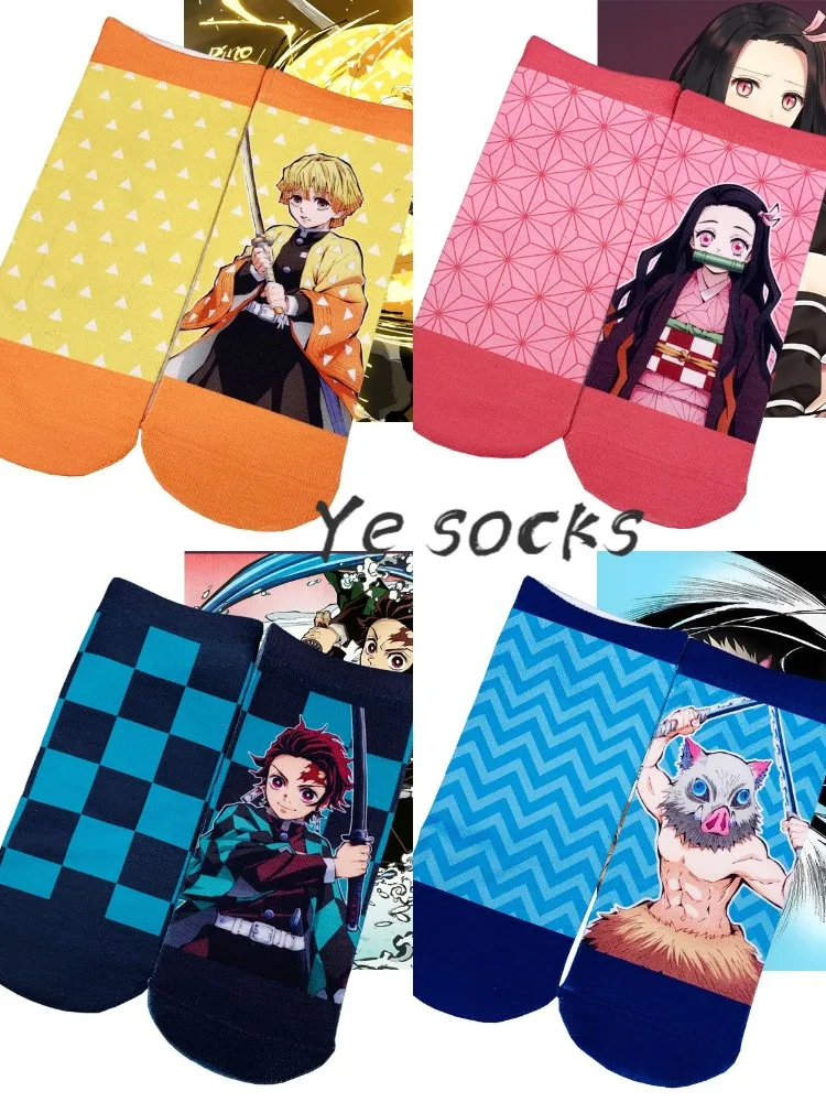 

Demon Slayer Women Sock Printing Socks Woman Animation Peripherals Sox Unisex Creative Breathable Japanese Colorful Calcetines