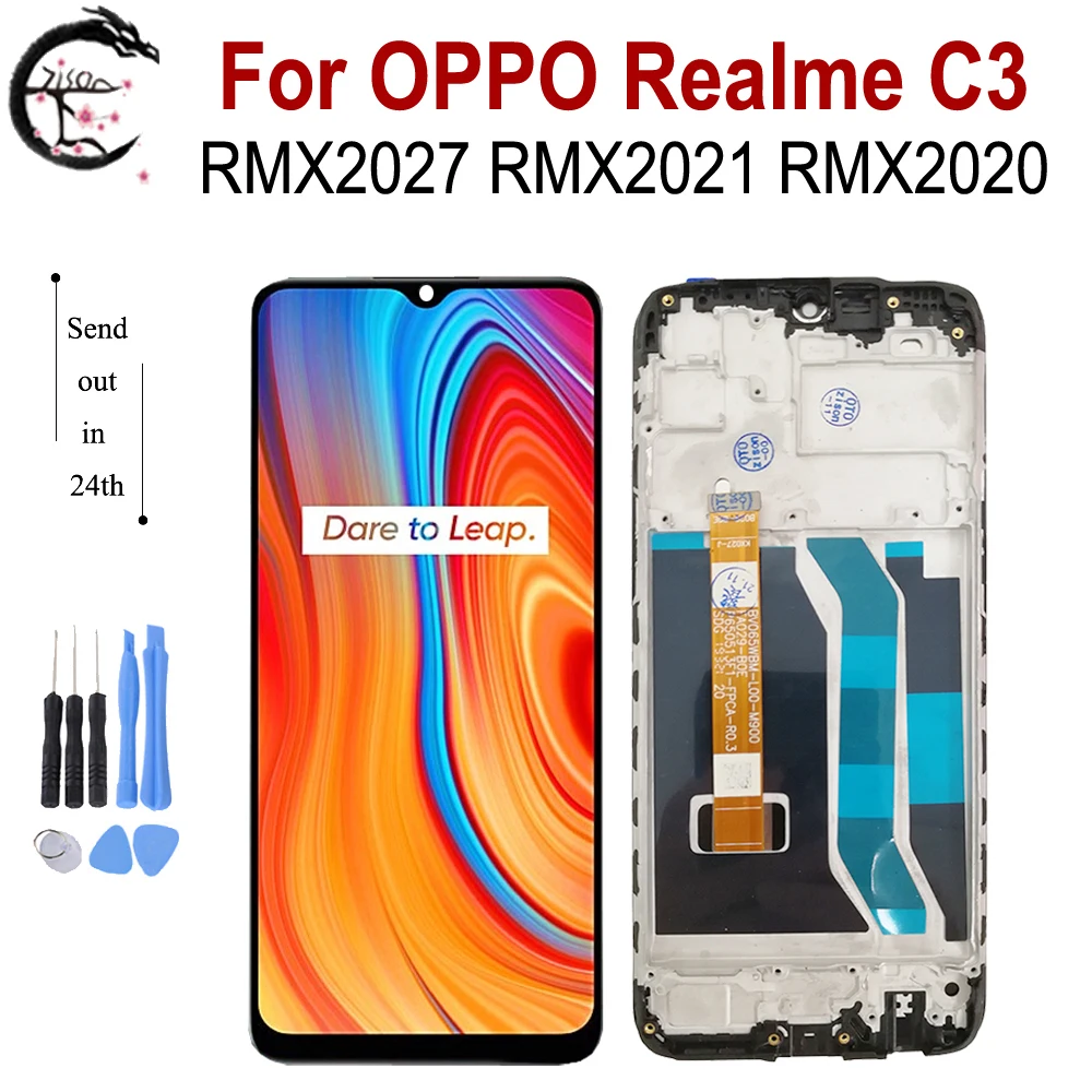 ЖК-дисплей 6 5 &quot Realme C3 экран мобильного телефона с рамкой для OPPO RMX2027 RMX2021 RMX2020