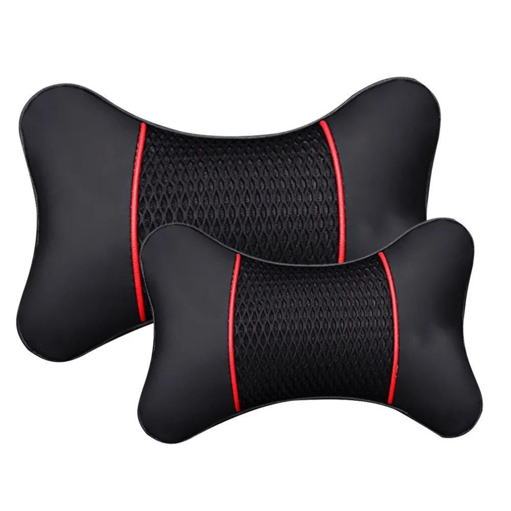 

Leather Car Seat Neck Pillow Head Protector Safety Auto Headrest Support Backrest Cushion Pillows Neck Rest