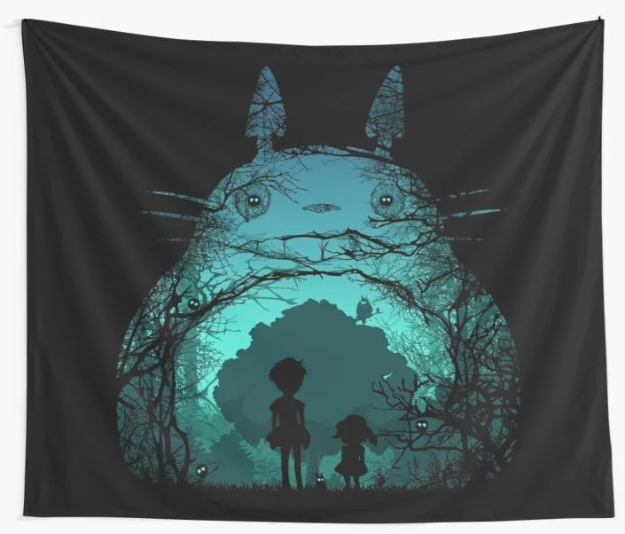 

Treetoro Totoro аниме гобелен настенные гобелены японское мультяшное настенное одеяло настенное искусство для гостиной спальни домашний декор