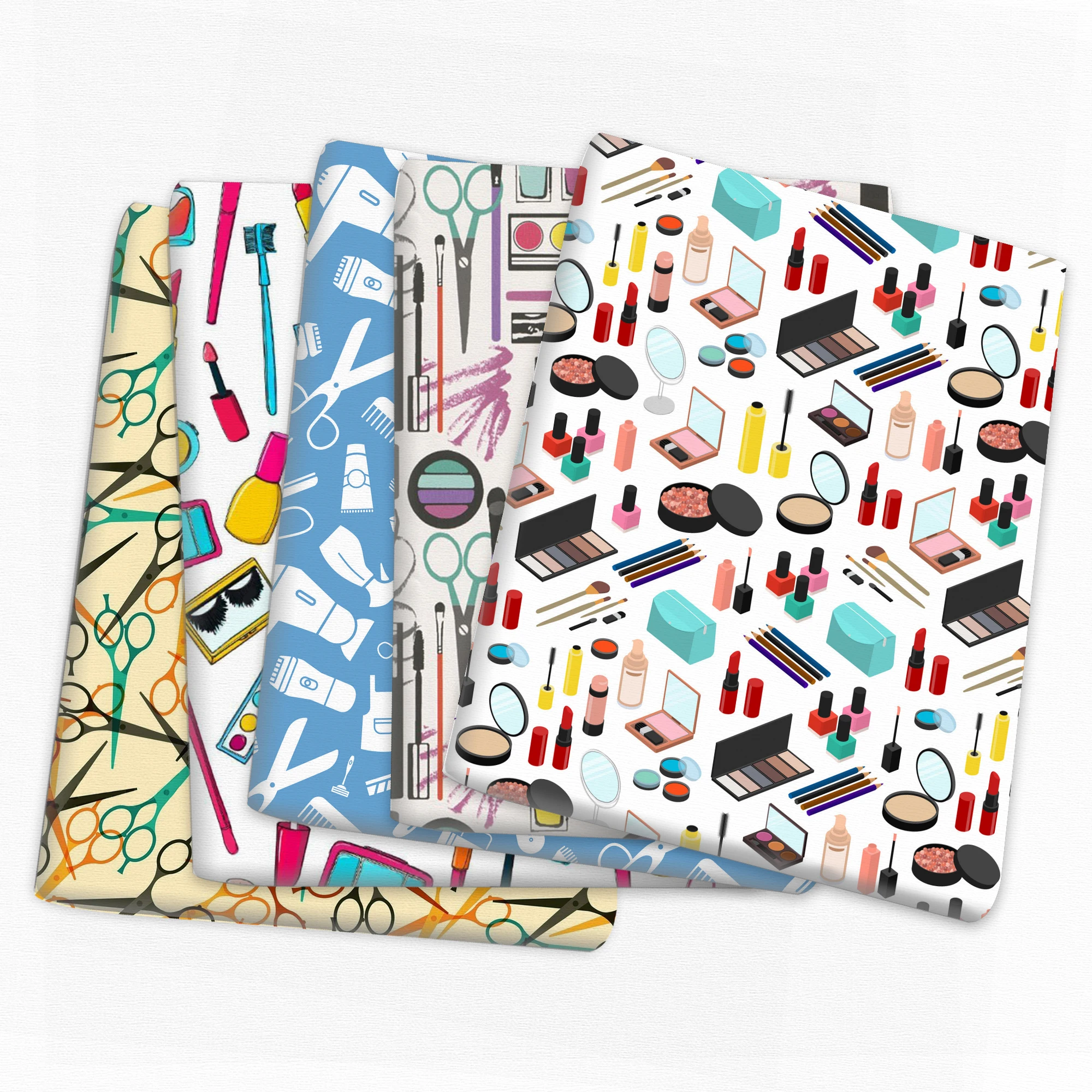 Лоскутная Косметическая Помада, ткань из полиэстера и хлопка для шитья, материал для рукоделия «сделай сам», c14061