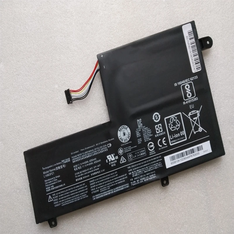 

L14M3P21 L14L3P21 для Lenovo Flex 3-1580 5B10K10186 M51-80 Flex 3 4 1470 1570 Yoga 500-15 ISK Edge 2-1580 Оригинальный аккумулятор для ноутбука