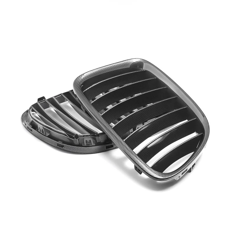 

MagicKit Pair For BMW E84 X1 SUV 10-15 Carbon Fiber Style Front Kidney Hood Grilles Grill