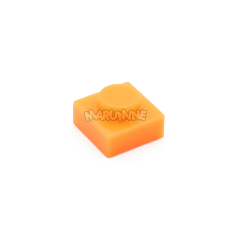 MARUMINE 500 шт. 1x1 кирпичи пластина 3D строительные блоки Пиксели картина детей развивающие обучающие игрушки - Цвет: Оранжевый