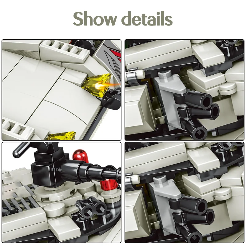 

864PCS Police Intercontinental Tank Helicopter Building Blocks Tank WW2 Soldier Figures Army Bricks Toys For Boys