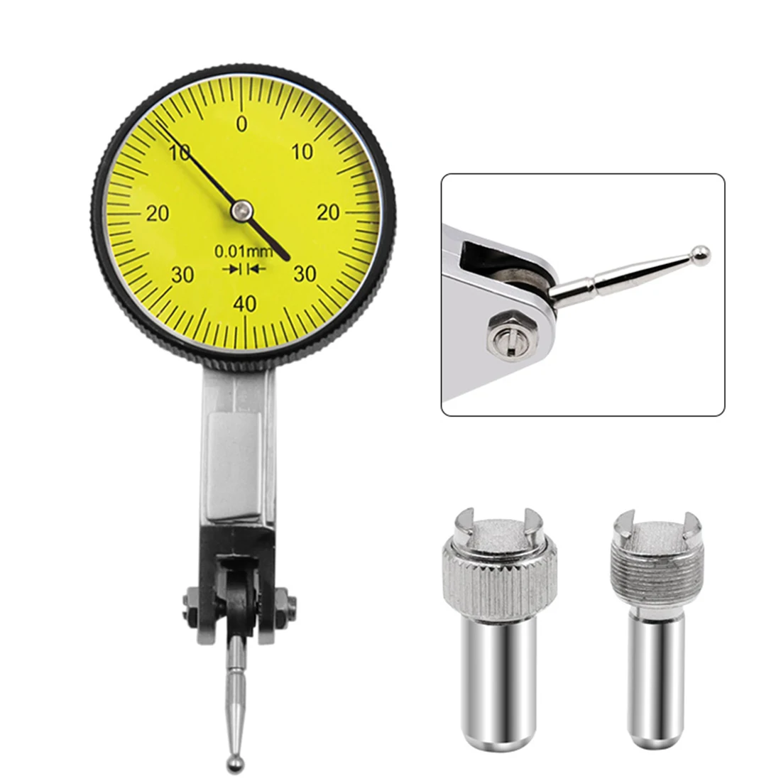 

Accurate Dial Gauge Test Indicator Precision Metric with Dovetail Rails Mount 0-4 0.01mm Measuring Instrument Tool