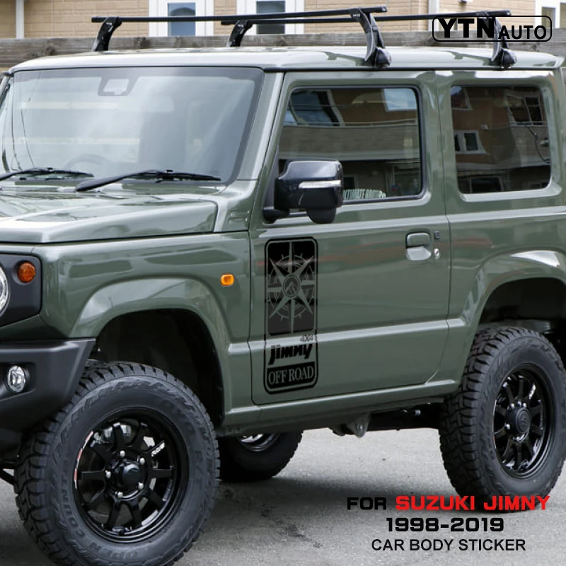Автонаклейки 2 штуки 4x4 Off Road Direction Indicator Rectangle Graphic Vinyl Cool Sticker подходят для Suzuki Jimny 1998-2019 on.