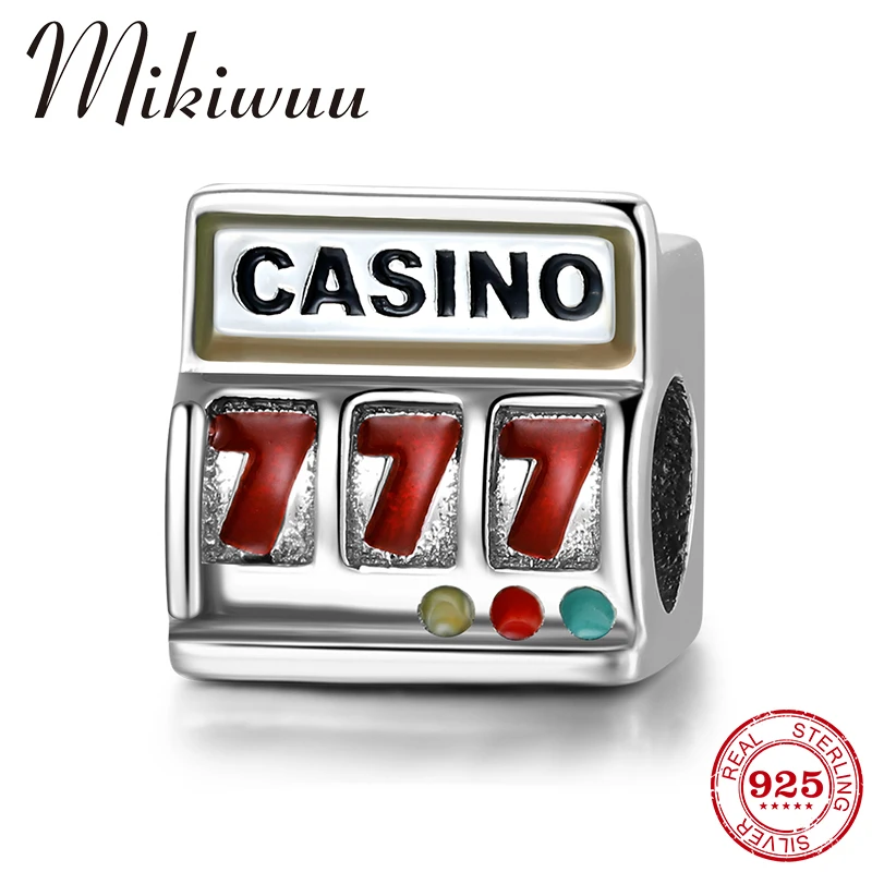 

925 Sterling Silver entertainment Three-color ball Red Enamel Charms fits Original Charm Bracelets Fine Jewelry Making