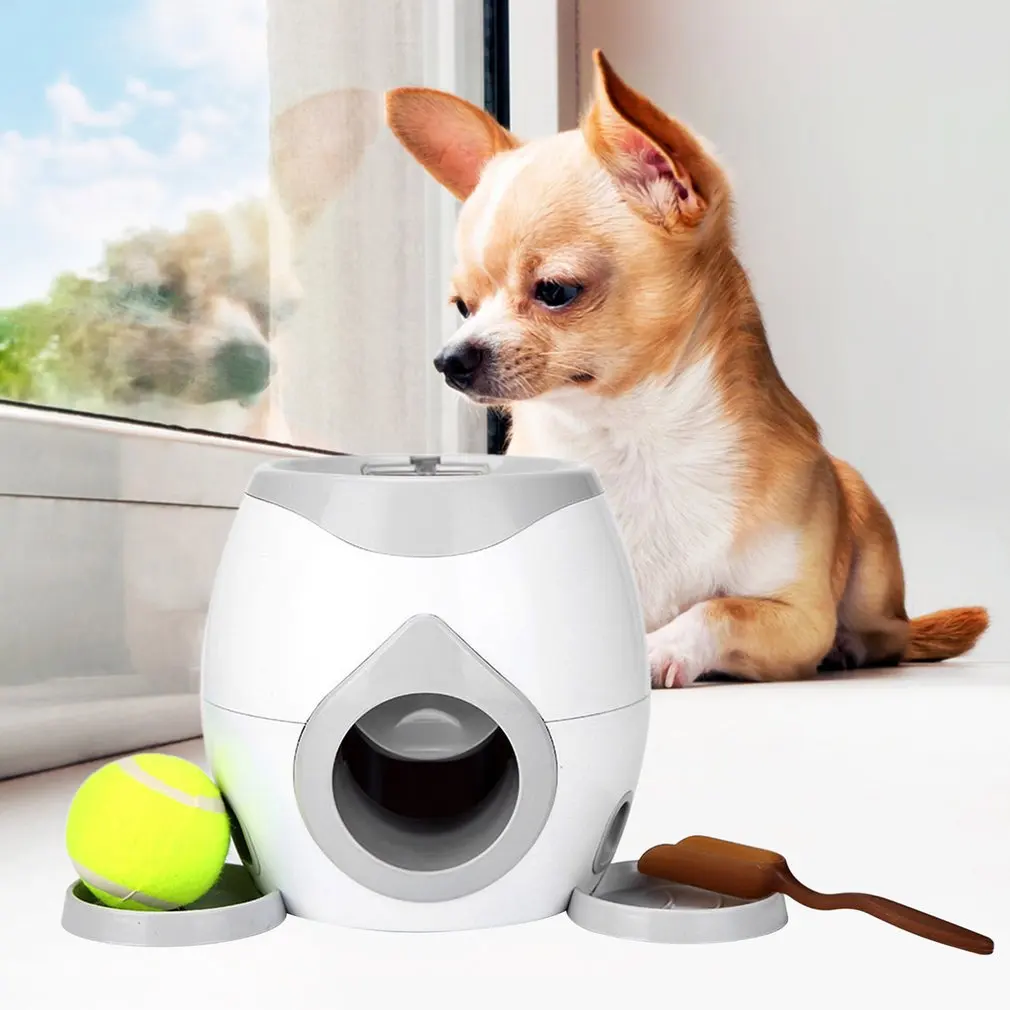 Pet Ball Launcher Toy Dog Tennis Food Reward Machine Thrower Interactive Treatment Slow Feeder Suitable For Cats And Dogs | Дом и сад