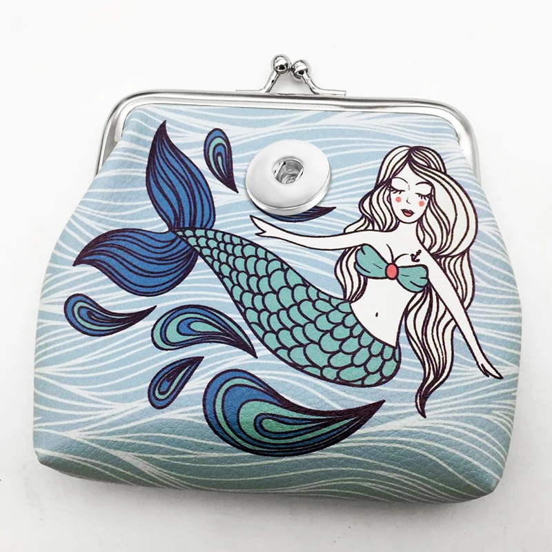 Единорог Сова Слон из искусственной кожи 18 мм Кнопка Ювелирная Монета Кошельки