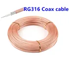 Радиочастотный коаксиальный кабель RG316, 10 метров, 2,5 мм, 50 ом, с низкими потерями, 30 футов, для обжимного разъема, быстрая доставка