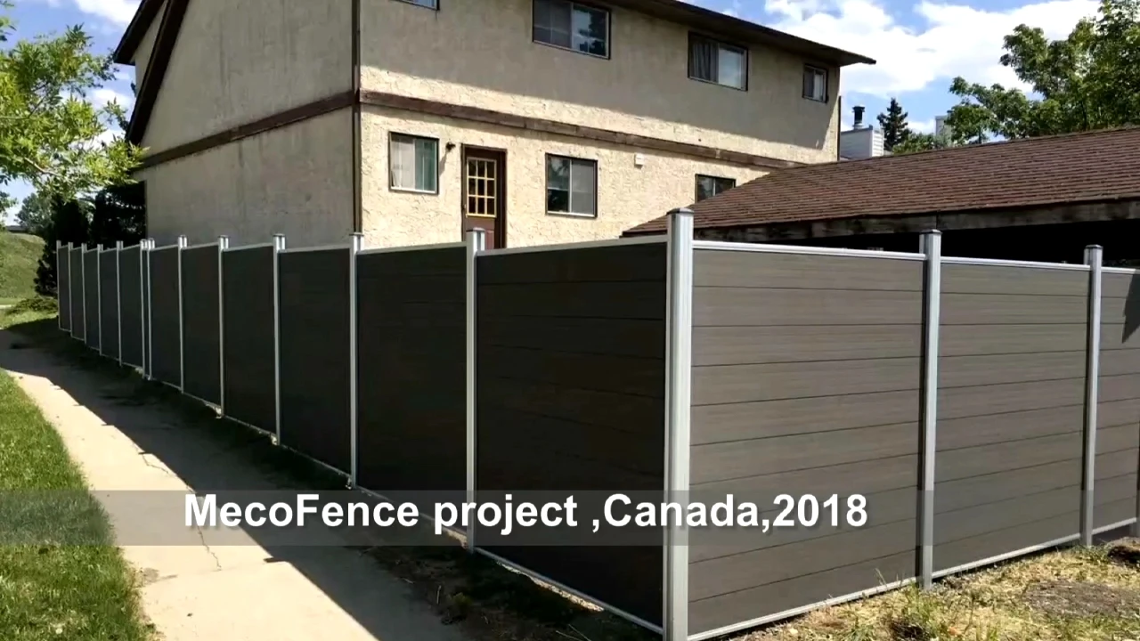 

wood PVC outdoor garden fence panels with solar fence light