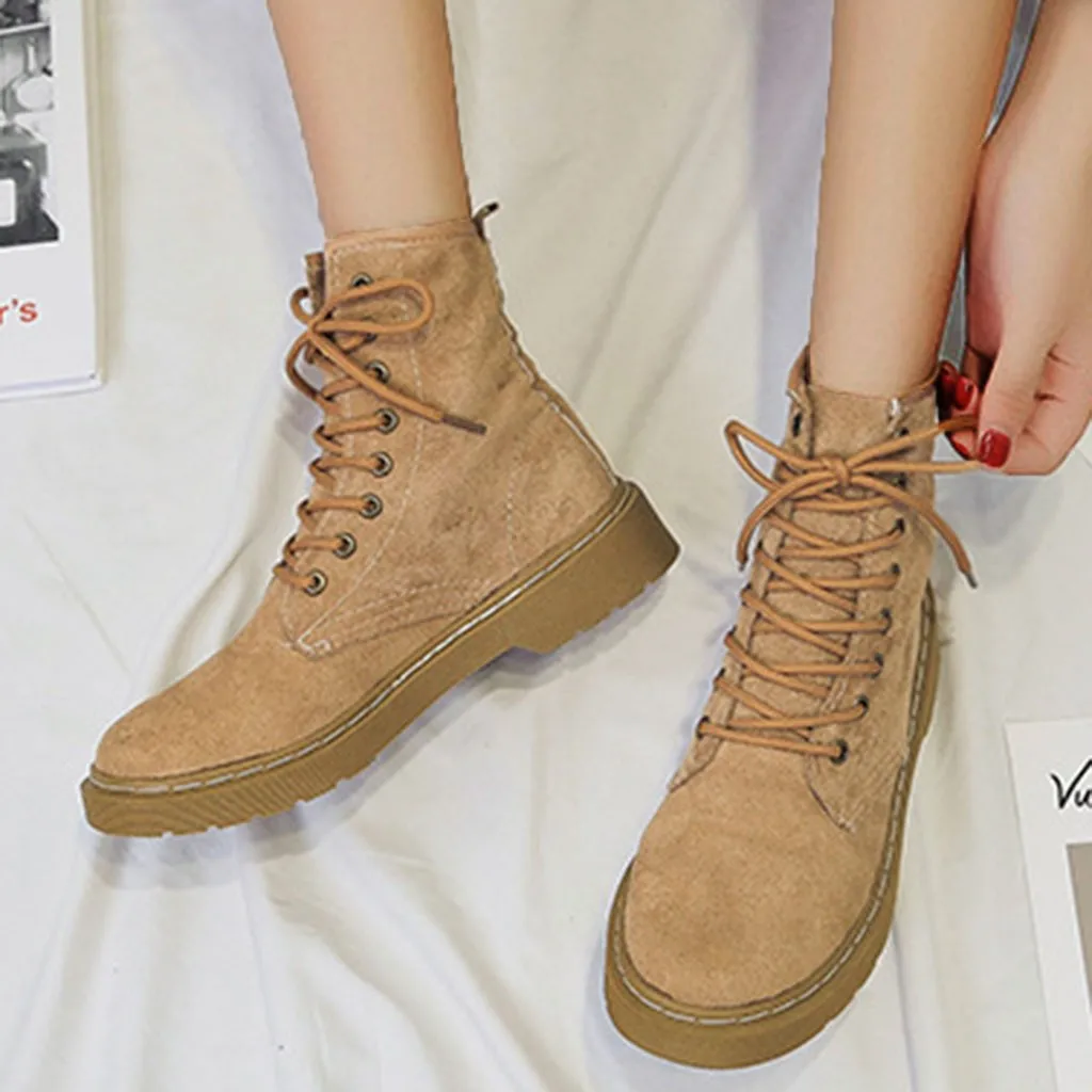 SAGACE ботинки коллекция 2019 года женская модная обувь из флока Прошитые Ботинки martin