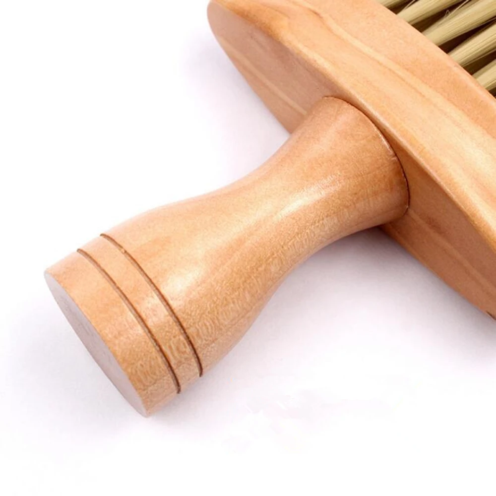 Pro Neck Face Duster Brushes Barber Hair Cleaning Hairbrush Wooden Handle Beard Brush Salon Hairdressing Cutting Styling Tools images - 6