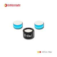oem custom size colorful 457nm d256mm narrow band pass optical filter for biochemical analyzer eliasa interference