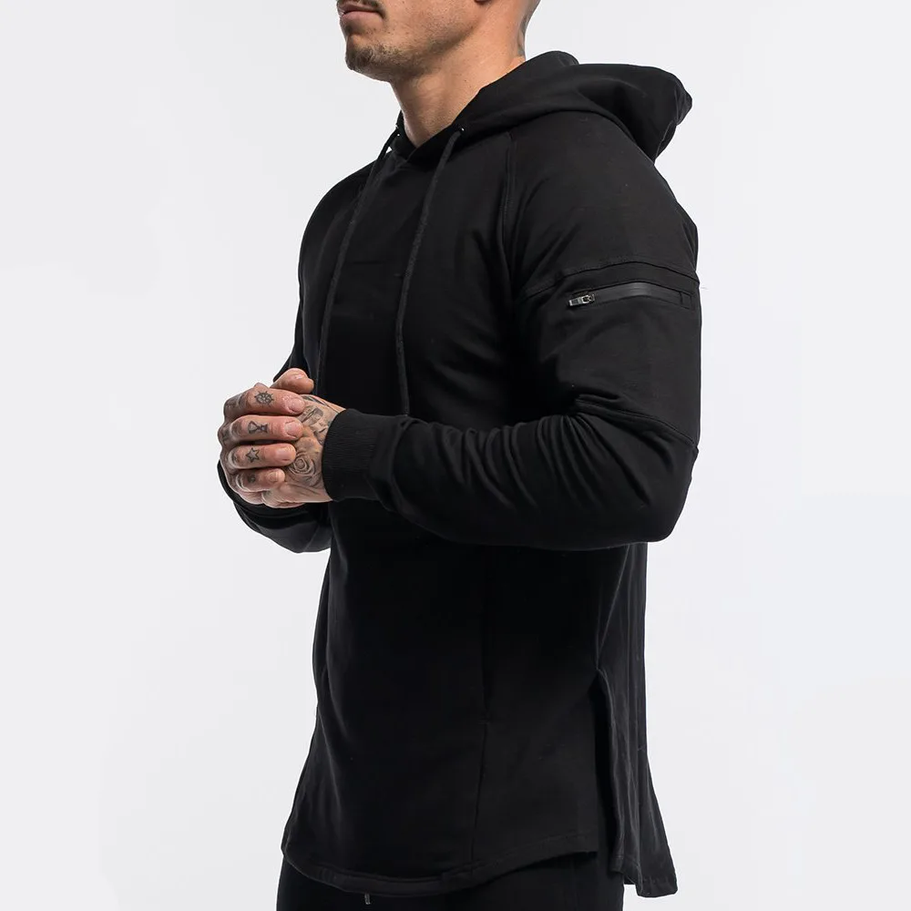 Однотонная Повседневная Толстовка мужская хлопковая толстовка для спортзала