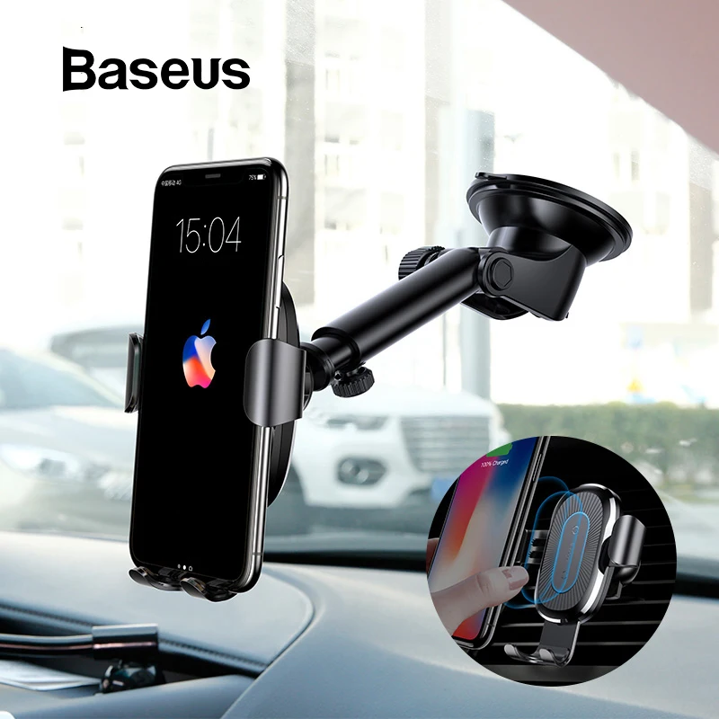 Baseus 2 в 1 автомобильное беспроводное зарядное устройство для iPhone X Xs Xr samsung S9 Note 9 зарядное устройство для телефона быстрая Беспроводная зарядка держатель для телефона Подставка