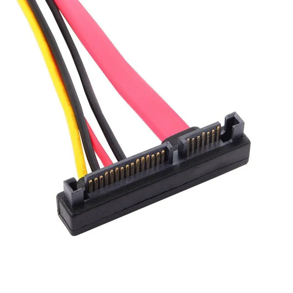 BAAQIi Up angle SATA III 3 0 7 + 15 22 контактный штырь гнездо диаметром 30 см с 4 проводами кабель