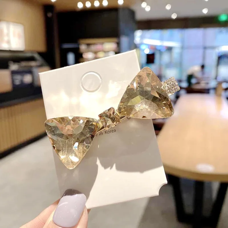 1 шт. полный дрель заколки для волос девочек с украшением в виде кристаллов