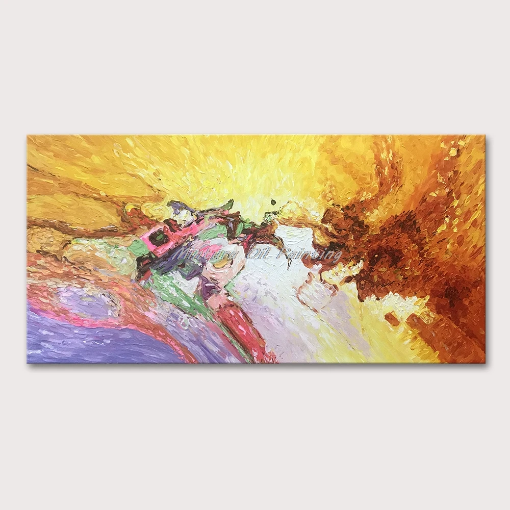 

Настенная картина Mintura для Гостиной картины маслом на холсте Ручная роспись Абстрактная цветовая схема домашний декор настенное искусство без рамки