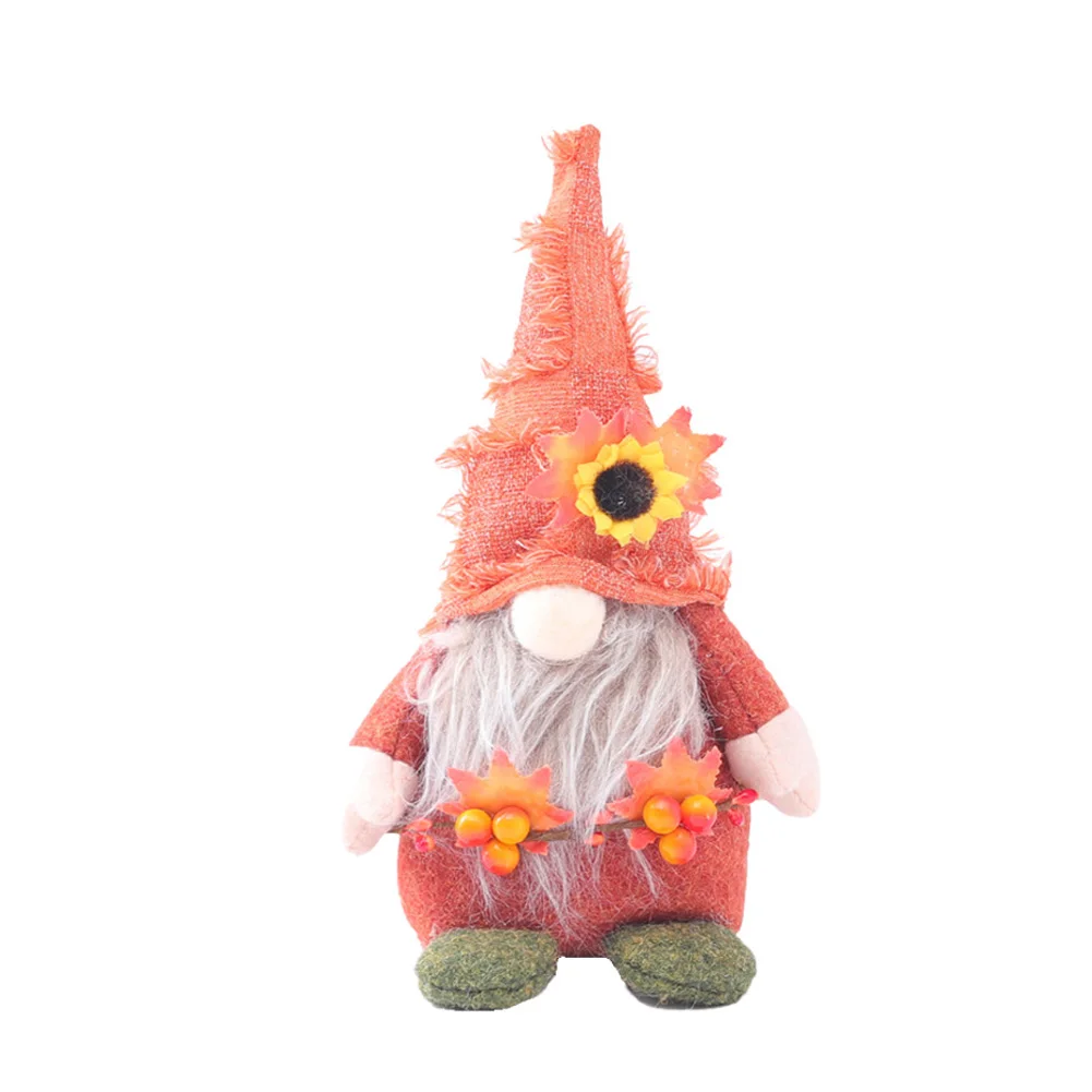 

Flower Faceless Doll Gnome Spring Plush Dwarf Elf Doll Ornament Decoration Gift With Flower Berries For Home Office Desktop