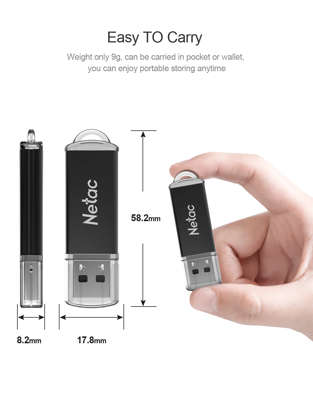 Металлический USB флеш накопитель Netac 8 ГБ 16 высокоскоростная флешка 2 0 карта