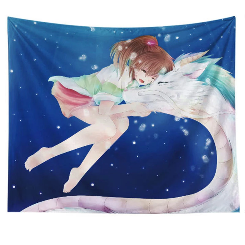 Гобелен Chihiro с рисунком из мультфильмов украшение на стену ретро принт домашний