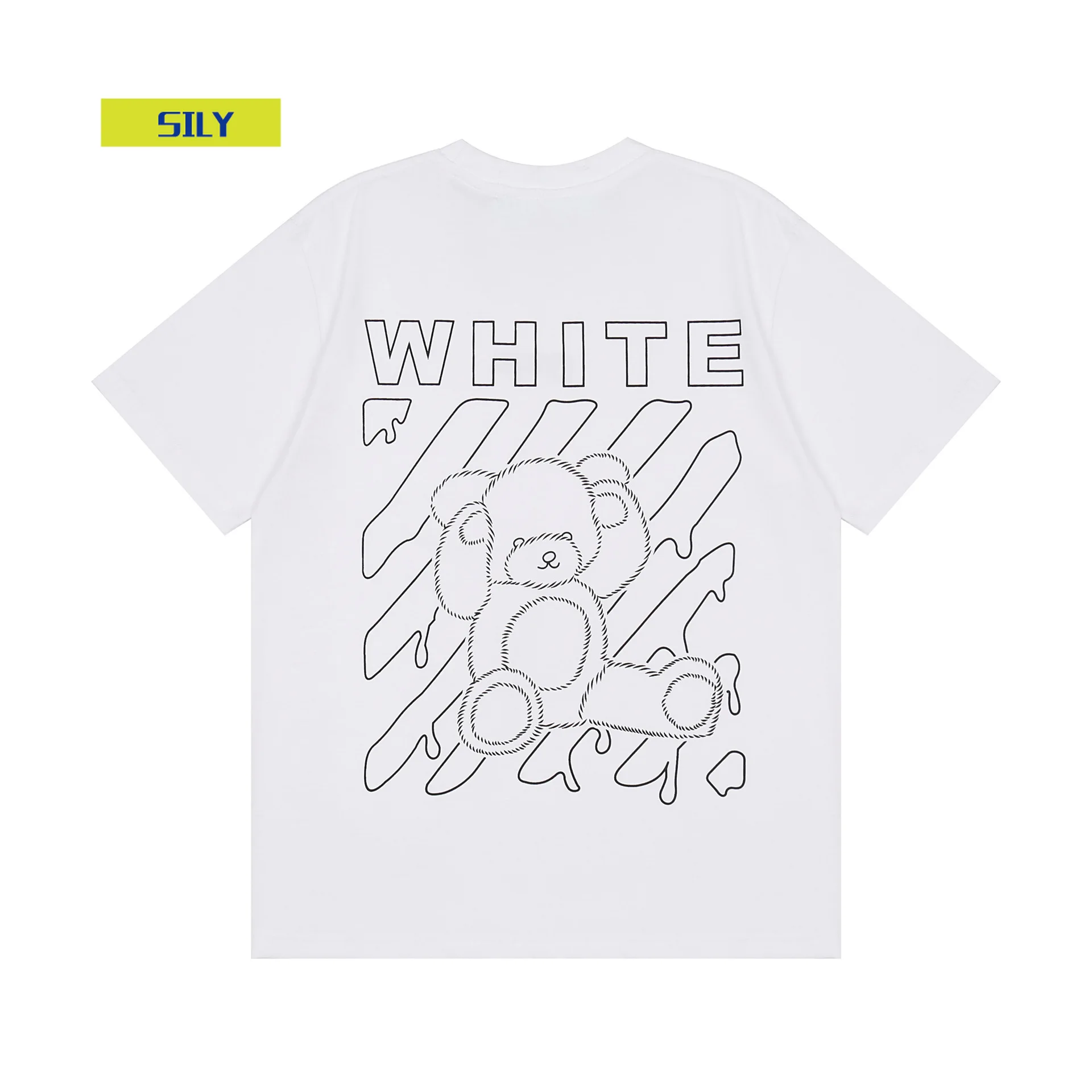 

European and American Fashion Brand Summer New Printed Male and Female Couples Wear Loose Casual Short-Sleeved T-shirt