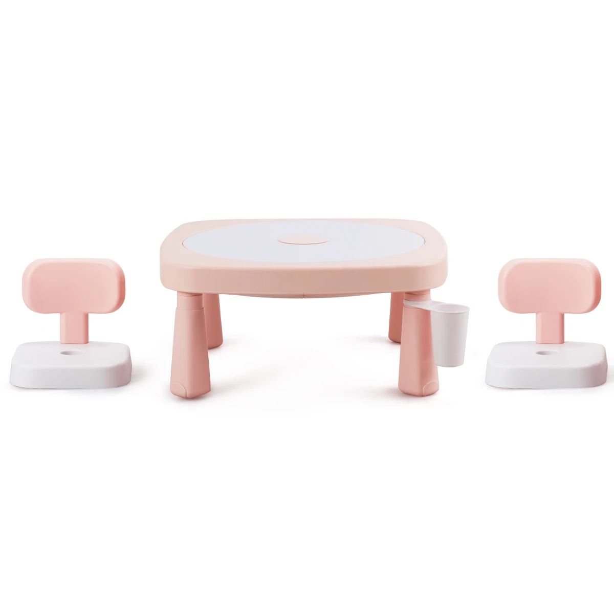 5 in 1 Kids Activity Table Chair Set AR Function Water Building Craft Table Pink