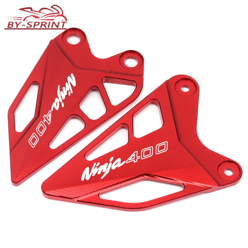 

New Item Motorcycle CNC FootPeg Footrest set Rear Heel Plates Guard Protector For KAWASAKI Z400 NINJA400 NINJA 250 400 2018-2020
