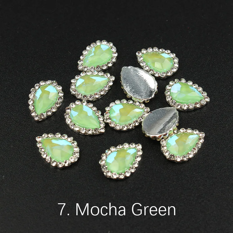 10/30 шт/упаковка Горячая продажа mocha ромбовидный Кристалл Rhinstone для ногтей