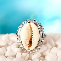 fashion jewelry bohemian antique shell ring adjustable midi finger knuckle rings for women drop shipping