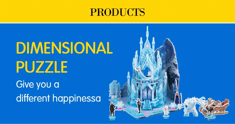 Disney Frozen Girl 3D Трехмерная головоломка ледяной и Снежный дворец 3D головоломка дети образовательная игрушечная головоломка