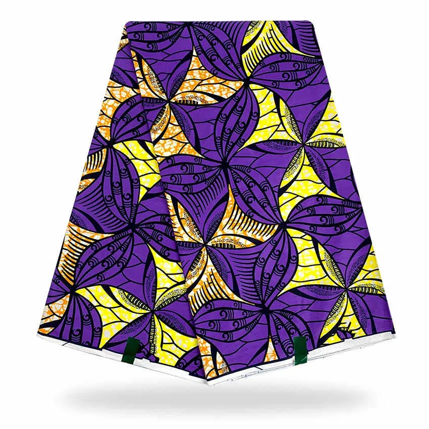 

2021 Высококачественная мягкая ткань из Анкары, африканская настоящая восковая печать, 100% хлопок, ткань восковая африканская для швейного ма...