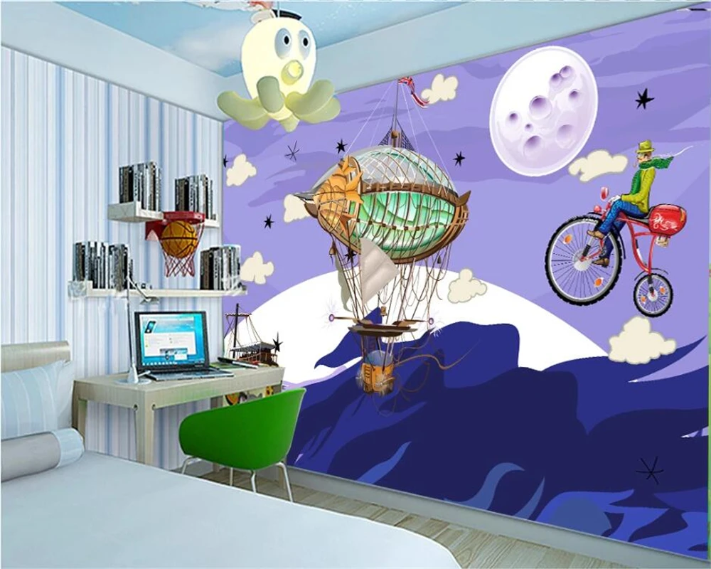 beibehang Custom fashion green three-dimensional Nordic pink ballerina girl children's room background papel de parede wallpaper