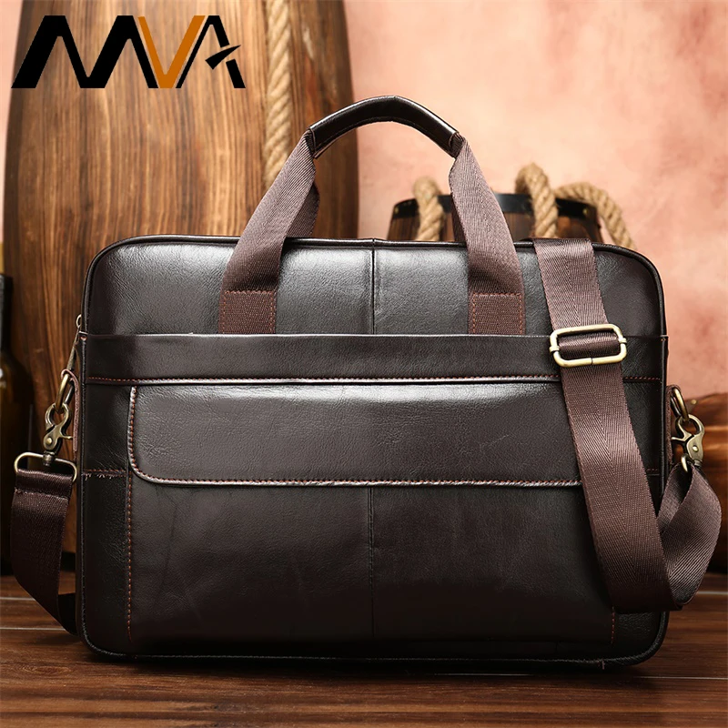 MVA сумка мужская натуральная кожа портфели кожаные мужские через плечо из