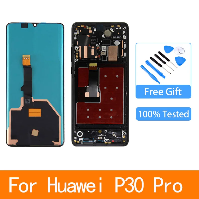 

6.47" Super Amoled Display with frame for Huawei P30 Pro LCD Touch Screen Digitizer VOG-L29 VOG-L09 VOG-L04 Repair Parts