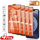 1-4 шт. 21D закаленное стекло для IPhone 12 11 Pro Max 7 8 6S Plus Защита экрана для IPhone XS MAX XR X SE 2020 полное покрытие стекло