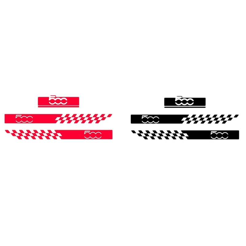 

1 Set Car Hood Bonnet Stickers Body Door Side Skirt Stripes Decal for Fiat 500 Auto Decorate Vinyl Film