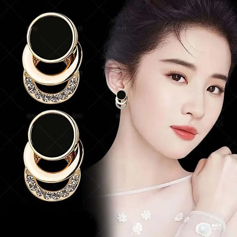 Женские Геометрические серьги-гвоздики простые элегантные серьги с подвесками |