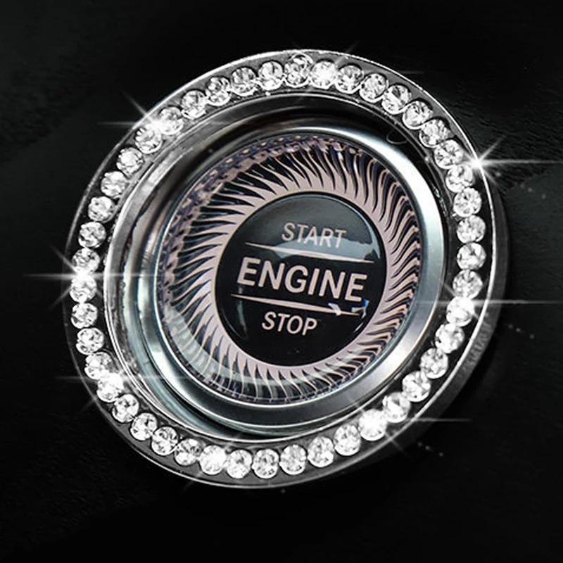 Кристалл автомобильный старт стоп зажигания Кнопка ключ внешнее кольцо