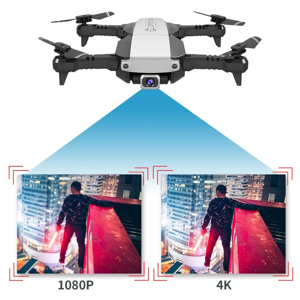 LANSENXI NVO RC Дрон 4K 1080P Квадрокоптер 2 4 ГГц WiFi FPV складной мини в режиме реального
