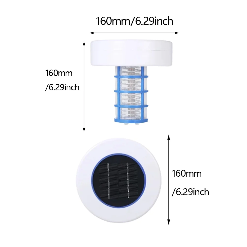 

Swimming Hot Tub Home Practical Round Copper Silver Ion Portable Durable Garden Solar Pool Ionizer Water Purifier Outdoor