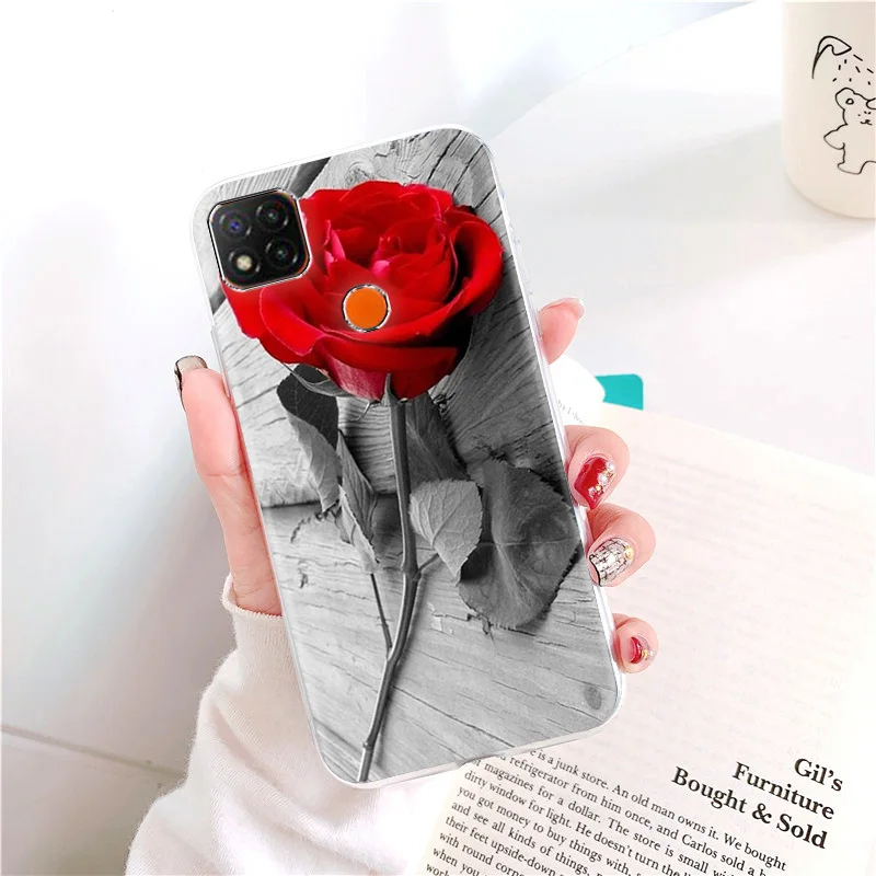 

Case For Xiaomi Redmi 9C NFC Phone Bumper on Redmi 9C NFC 9 C NFC Flower Cute Back Cover For Redmi 9C NFC Case TPU Redmi 9CNFC