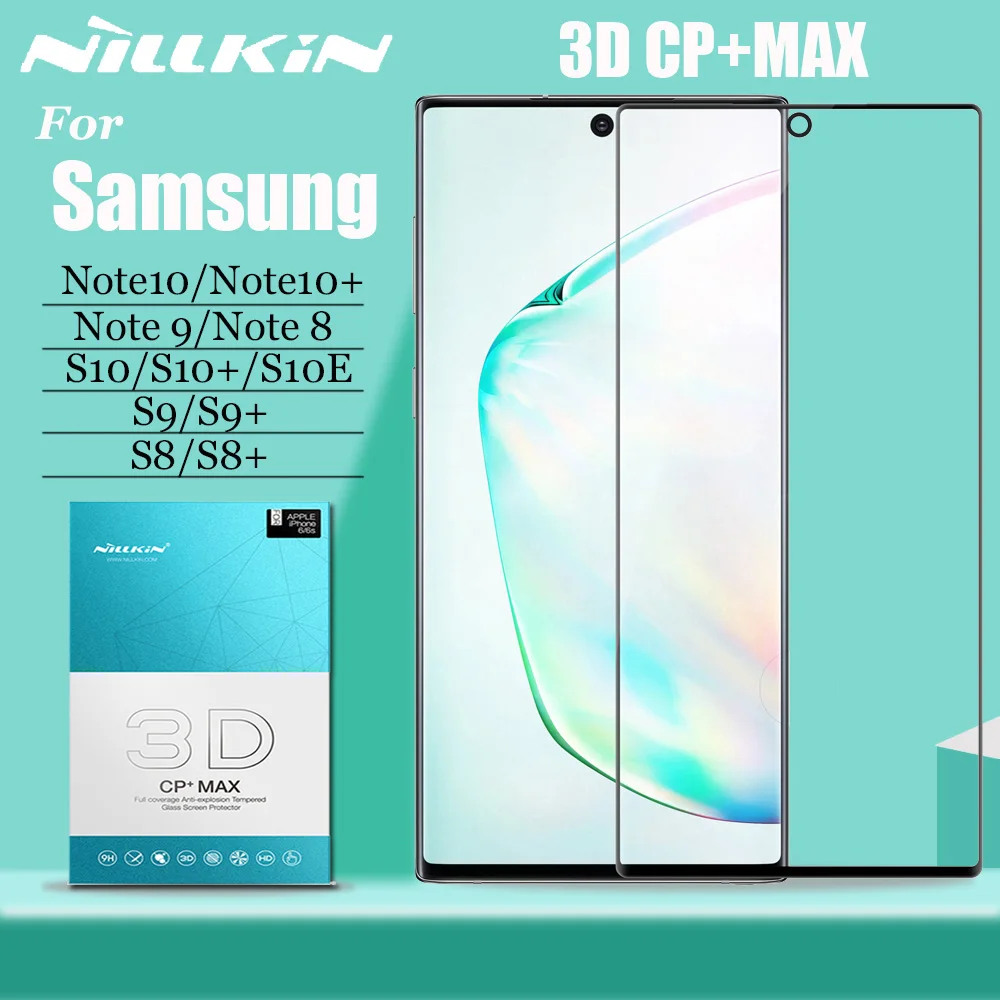 Nillkin для samsung Note 10, 9, 8, S10, S9, S8 Plus, Защитное стекло для экрана, 3D покрытие на весь клей, защитное закаленное стекло для samsung S10E