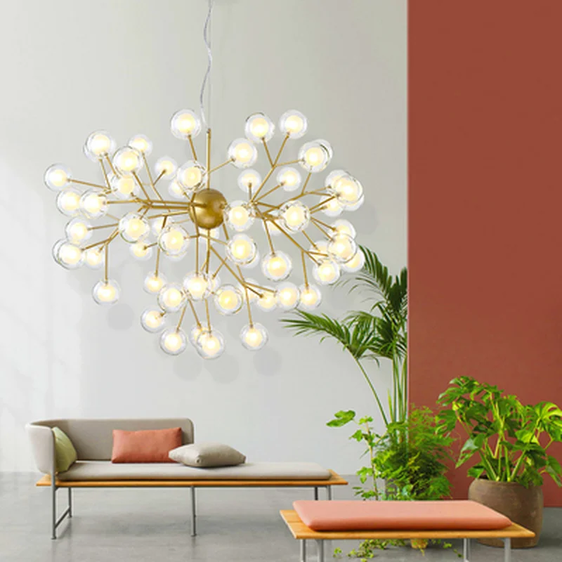 Современный светодиодный стеклянный подвесной светильник в скандинавском стиле