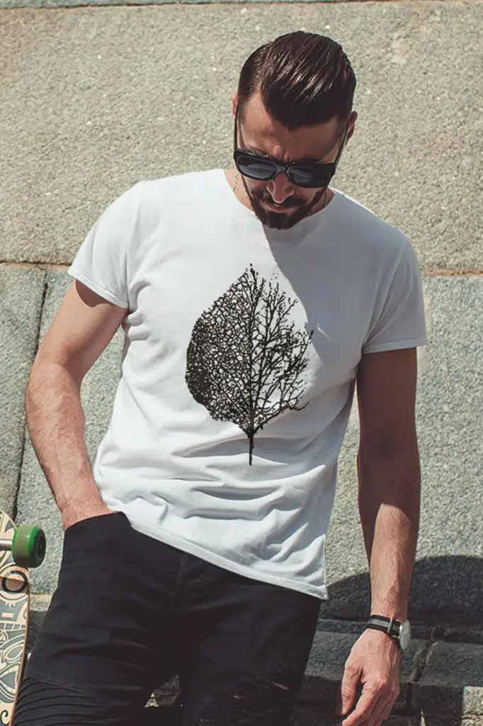 

Leaf White Outdoor Mens Tshirt-T-Shirt