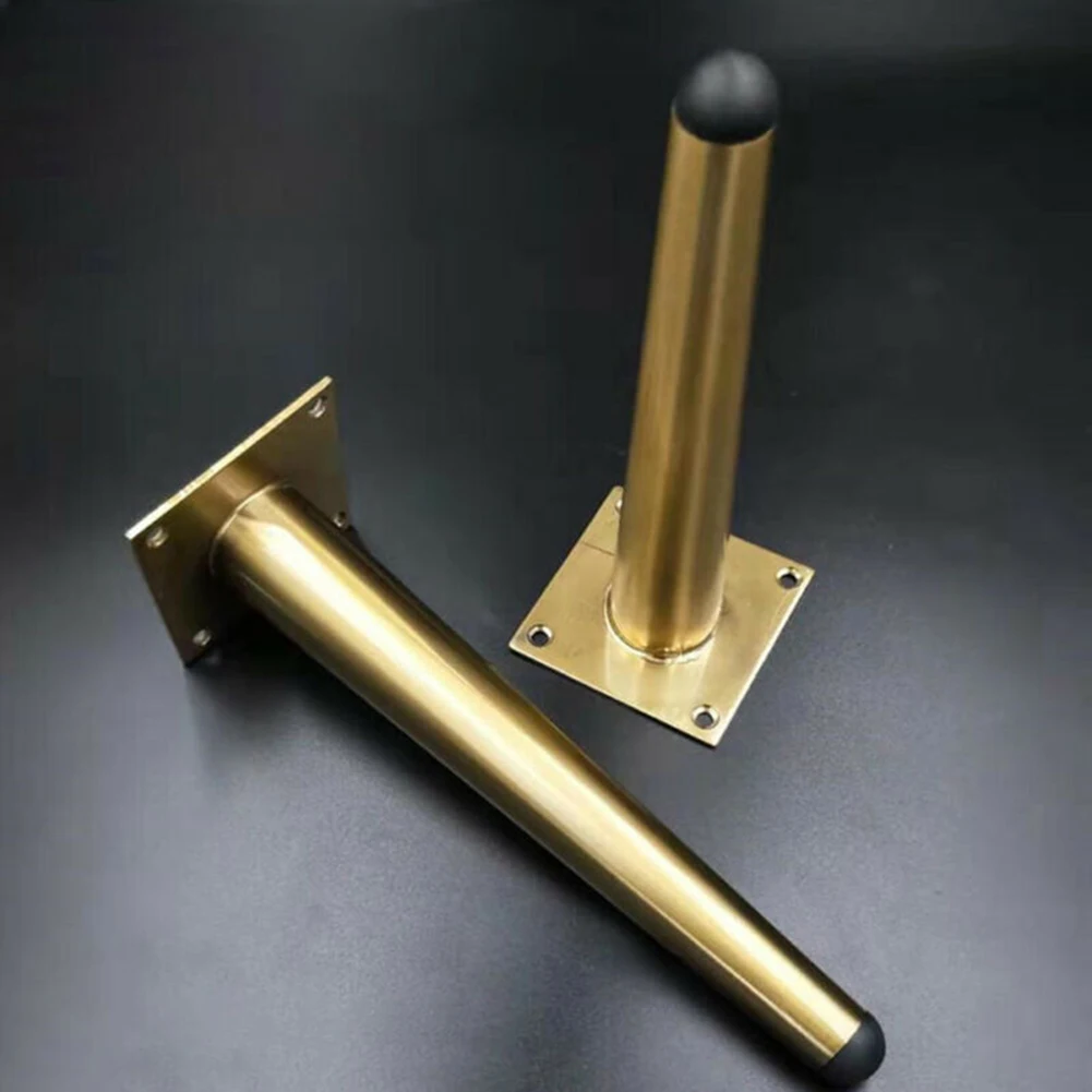 4PCS W/16 Screws Golden Stainless Steel Sofa Legs Cupboard Cabinets Furniture Feet Stand 12/15/20cm Oblique DIY | Дом и сад
